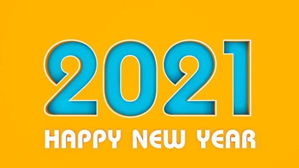 Wallpaper 2021, Year, Happy, Yellow, Background, New, Desktop