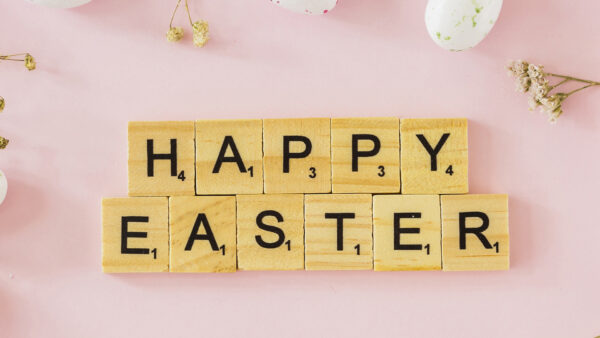 Wallpaper Pink, Happy, Easter, Background