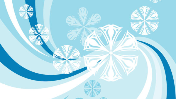 Wallpaper Vector, Desktop, Snowflake, Blue