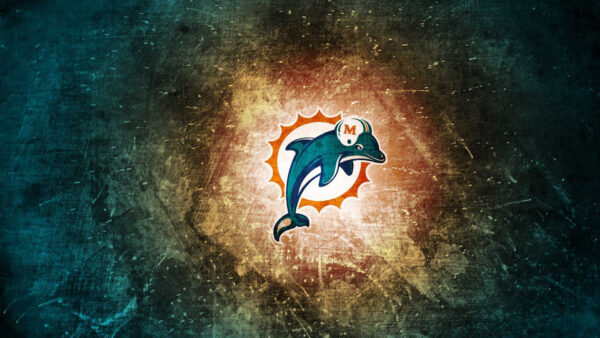 Wallpaper Dolphins, Blue, Black, Background, Shades, Miami, Logo