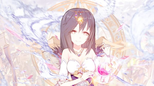 Wallpaper Girl, Magician, Anime, Wings, With