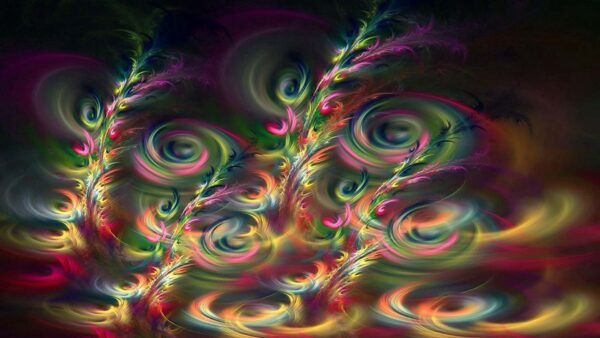 Wallpaper Abstraction, Circles, Fractal, Colorful, Abstract, Lines