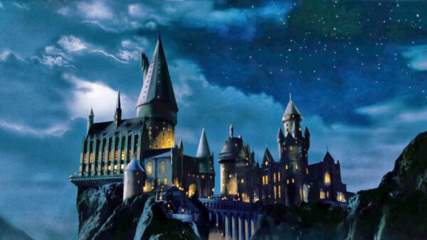 Wallpaper Potter, Movies, Harry, Blue, Starry, Above, Sky, Hogwarts