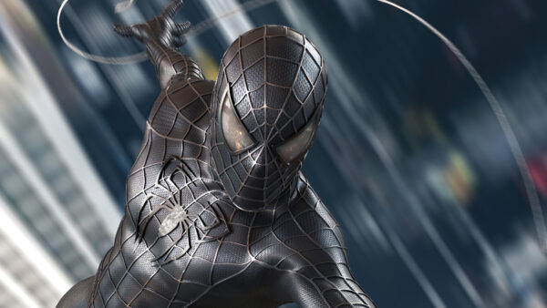 Wallpaper Superheroes, Black, Spider-man, Suit