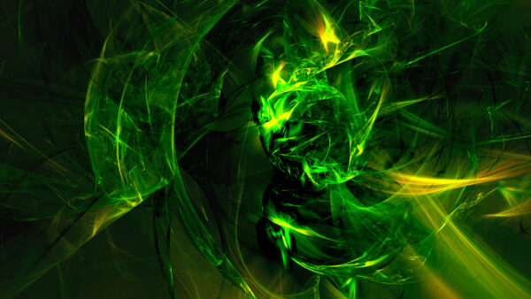 Wallpaper Lines, Green, Art, Abstract, Abstraction, Fractal