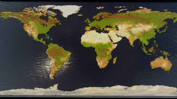 Wallpaper Map, Earth, Minecraft, Pixel