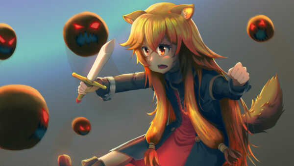 Wallpaper Hero, Shield, Eyes, Rising, Red, The, Raphtalia, Desktop