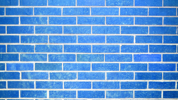 Wallpaper Brick, Background, Blue