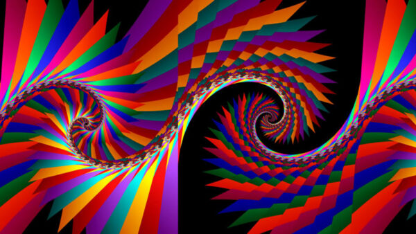 Wallpaper Background, Wavy, Colorful, Hippie, Black, Lines