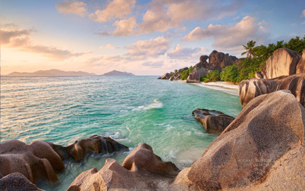 Wallpaper Seychelles, Beach, Digue