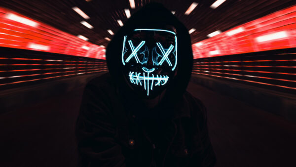 Wallpaper Mask, LED, Anonymous