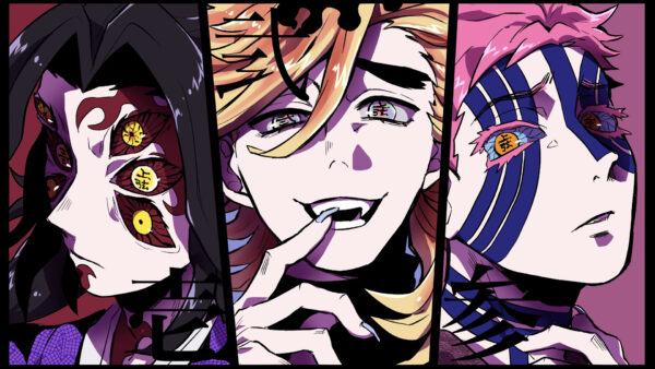 Wallpaper Anime, Demon, Hair, Akaza, Desktop, Black, Slayer, Brown, Douma, Pink, Kokushibou