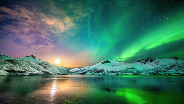 Wallpaper Mobile, Aurora, Nature, Northern, During, Lights, Desktop, Nighttime