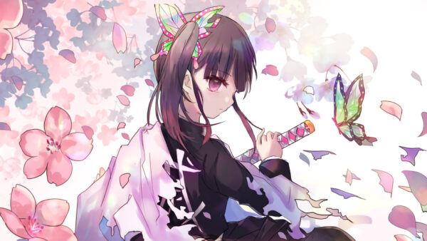 Wallpaper Shallow, Anime, Background, Flowers, Kanao, Demon, Slayer, Desktop, Tsuyuri