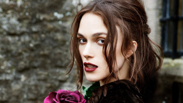 Wallpaper Keira, Desktop, With, And, Brown, Hair, Knightley, Lips, Red