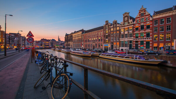 Wallpaper Amsterdam, Netherlands, Canal, City