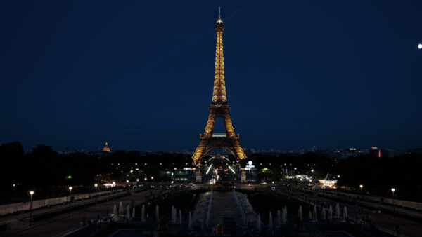 Wallpaper Sky, Travel, Background, Dark, Desktop, Eiffel, Paris, With, Blue, Tower