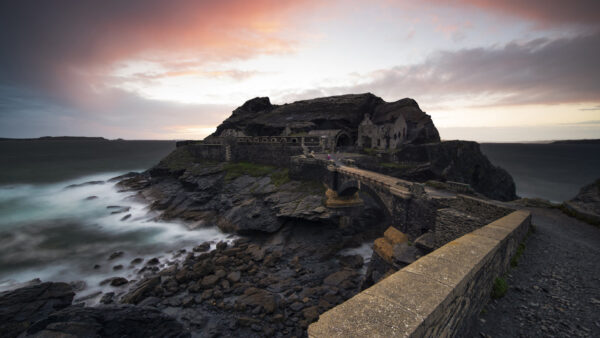 Wallpaper Fort, Ruin, Desktop, Coast, Brittany, During, Sunset, Travel, Bridge, Rock, France, Saint, Malo