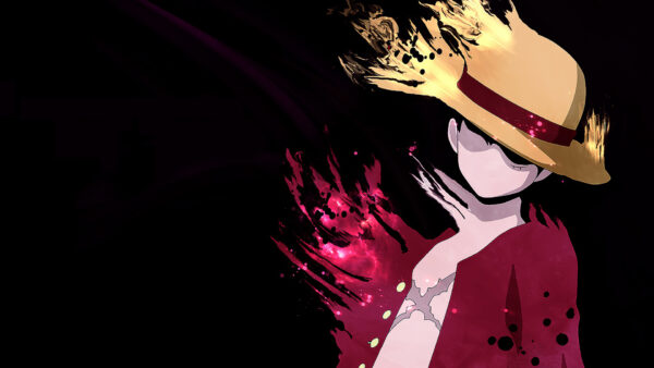 Wallpaper Piece, One, Monkey, Background, Black, Luffy