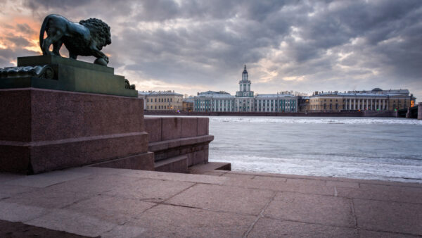Wallpaper River, Desktop, Building, Sculpture, Saint, Russia, Lion, Petersburg, Travel