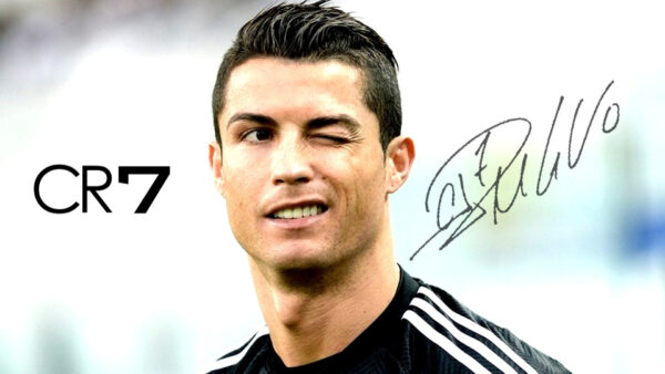 Wallpaper One, Desktop, Black, White, Dress, Ronaldo, Eyes, Wearing, Closing, Background