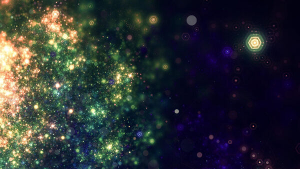 Wallpaper Glitter, Abstract, Particles, Green, Desktop, Dots, Blue