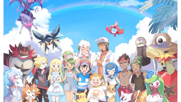 Wallpaper Ash, Kiawe, Hau, Gladion, Pokemon, Eevee, Lana, Ketchum