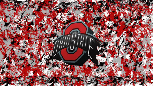 Wallpaper Splash, Red, Ohio, Logo, Black, Paint, Background, State