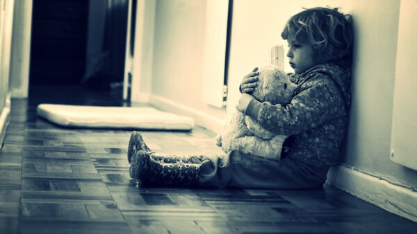 Wallpaper Boy, Toy, Teddy, Leaning, With, Back, Sad, WALL