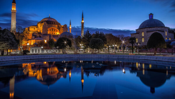 Wallpaper Ramzan, Mosque, Beautiful, View, Night