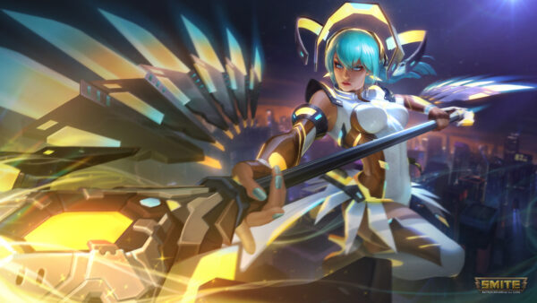 Wallpaper Smite, Blue, Eset, Hair