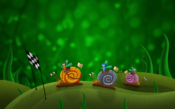 Wallpaper Snail, Racing