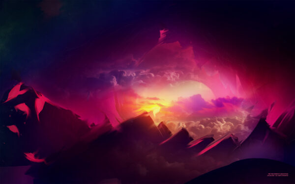 Wallpaper Pink, Sunset