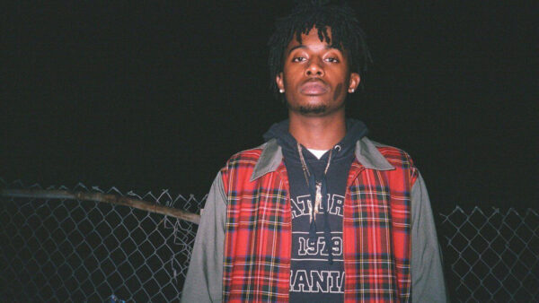 Wallpaper Black, Gold, Carti, Neck, Red, Playboi, Striped, Fence, Coat, Wearing, Chains, Desktop, Music, Standing, Background