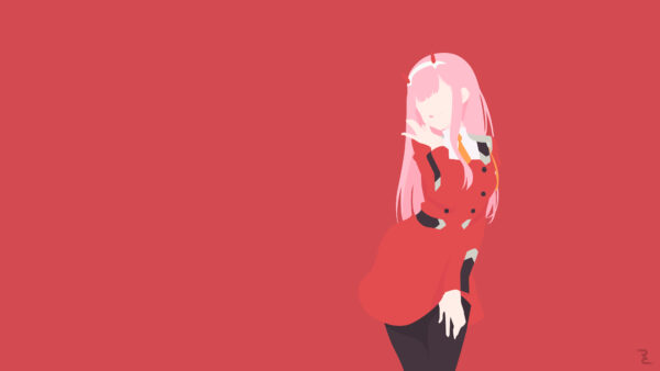 Wallpaper Wearing, With, FranXX, Dress, Background, Zero, The, Anime, Two, Darling, Red