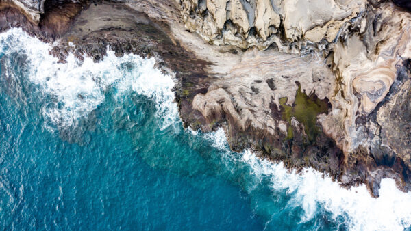 Wallpaper View, Coast, Rock, Mobile, Nature, Waves, Aerial, Desktop, Sea