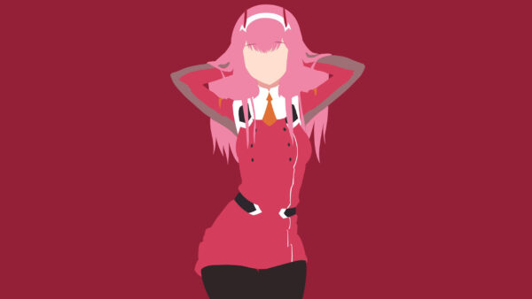 Wallpaper Darling, Pink, Background, Red, Zero, Two, Anime, The, With, FranXX, Hair, Desktop