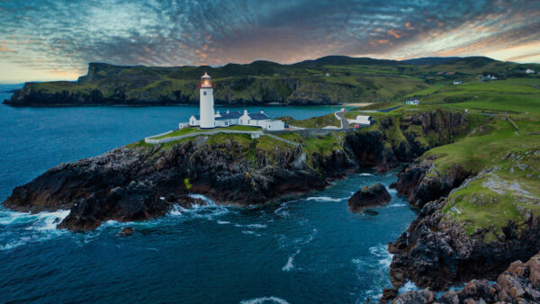 Wallpaper Waves, Blue, Ocean, Desktop, Ireland, Mountains, Under, Fanad, Sky, Lighthouse, Mobile, Head, Travel