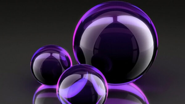 Wallpaper Abstract, Sphere, Dark, Purple, Balls