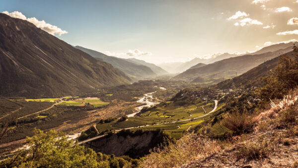 Wallpaper Road, Nature, Slope, Trees, Desktop, River, Mobile, View, Mountains, Greenery, Aerial