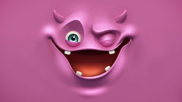 Wallpaper Funny, Images, Smiley, Face, Background, Pink