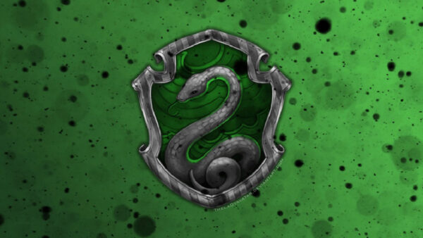 Wallpaper Logo, Black, Background, Green, Blots, Slytherin