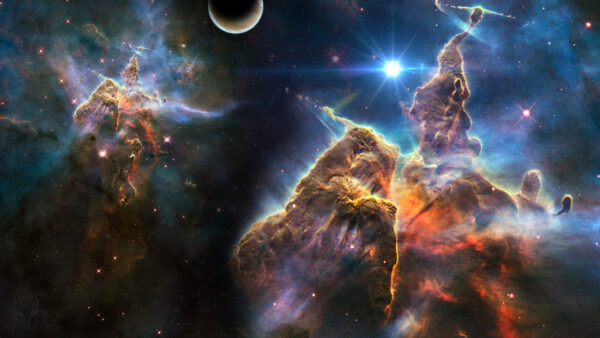 Wallpaper Trippy, Psychedelic, Space, Nebula, Lights