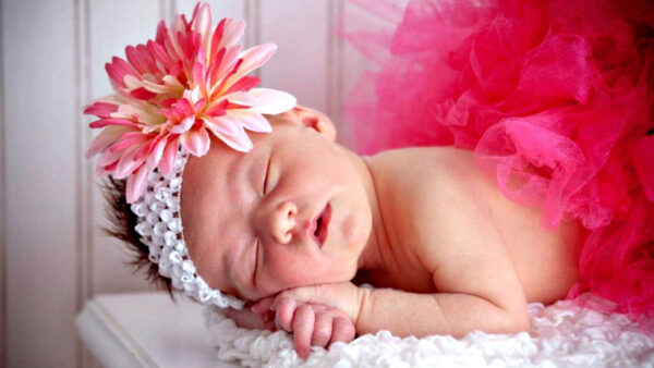 Wallpaper White, Child, Dress, Wearing, Sleeping, And, Cloth, Headband, Pink, Baby, Cute