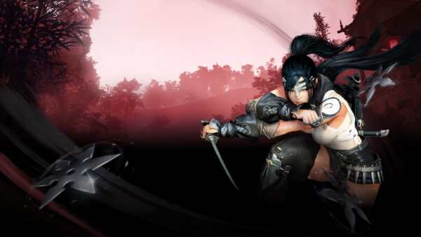 Wallpaper Online, Black, Desert, Kunoichi