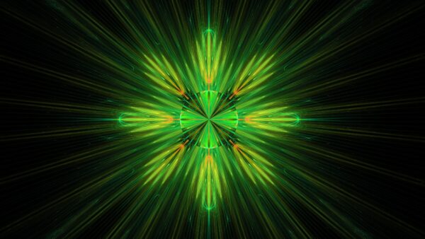 Wallpaper Green, Abstraction, Glow, Fractal, Trippy