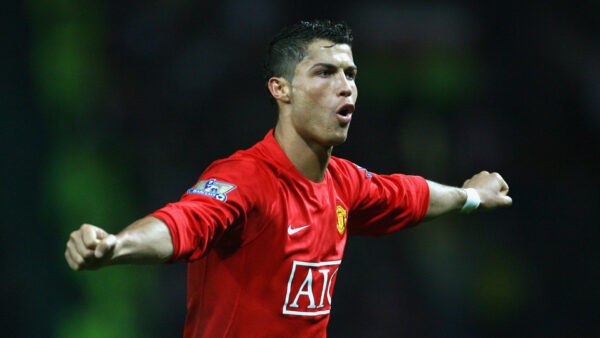 Wallpaper Ronaldo, Background, Dress, United, Red, Blur, Manchester, Cristiano, Wearing, F.C, Sports