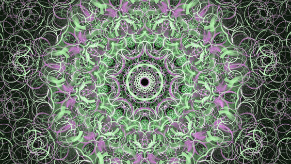 Wallpaper Abstraction, Green, Circle, Abstract, Purple, Light, Shapes