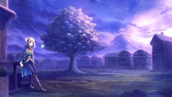 Wallpaper Nature, Background, The, Purple, Cayna, Girl, Land, Anime, Leadale