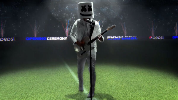 Wallpaper With, Mike, Marshmello, Front, Standing, Guitar